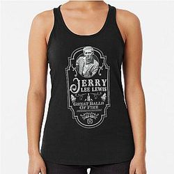 Jerry Lee Lewis Great Balls Of Fire Tribute Racerback Tank Top