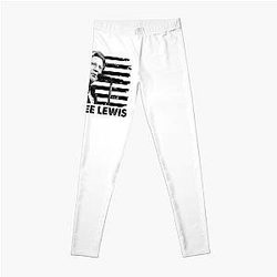 Retro American Flag Jerry Lee Lewis Music Gift Leggings