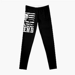 Distressed American Flag Name Music Jerry Lee Lewis Legend Leggings
