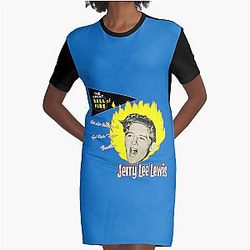 Jerry Lee Lewis The Great Ball Of Fire! Graphic T-Shirt Dress