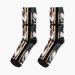Vintage American Flag Jerry Lee Lewis Legend Socks