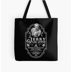 Jerry Lee Lewis Great Balls Of Fire Tribute All Over Print Tote Bag