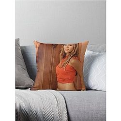Jessica Alba vintage throw pillow