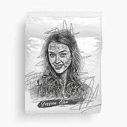 Jessica Alba Abstract Art Design Duvet Cover