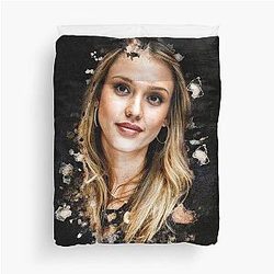 Jessica Alba Painting Duvet Cover