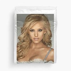 Mens Day Gift Jessica Alba Music Fans Funny Duvet Cover