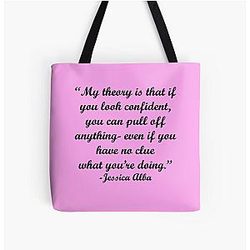 Theory for Confidence - Jessica Alba Quote Tote Bag