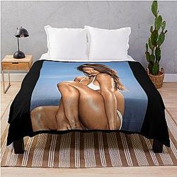 Jessica Alba Aesthetic Throw Blanket