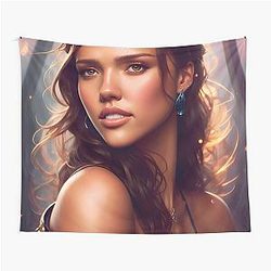 Jessica Alba Fan Art Tapestry
