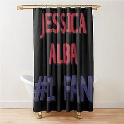 Jessica Alba Fan Shower Curtain