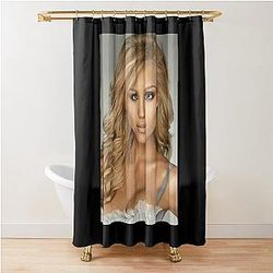 Mens Day Gift Jessica Alba Gift for Music Fans People Funny Fans Shower Curtain