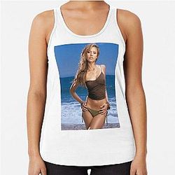 Jessica Alba Actress Racer Tank Top
