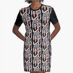 Jessica Alba Graphic T-shirt Dress