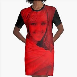 Jessica Alba Celebrity Graphic T-Shirt Dress