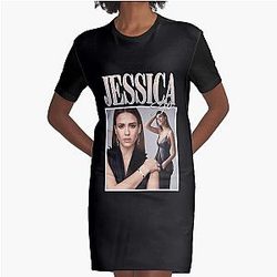 Gifts Idea for Jessica Alba's Birthday Graphic T-Shirt Dress