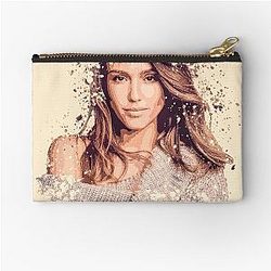 Jessica Alba painting Zipper Pouch