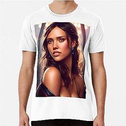 Jessica Alba Digital Fan Art Premium T-Shirt