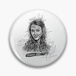 Jessica Alba Abstract Art Pin