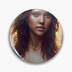 Jessica Alba Digital Fan Art Pin