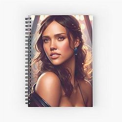 Jessica Alba Digital Fan Art Notebook