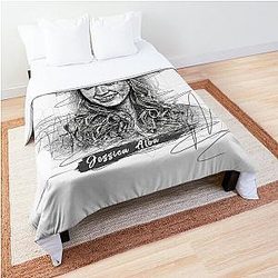 Jessica Alba Abstract Sketch Art Design Comforter