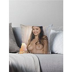 Jessica Alba Throw Pillow