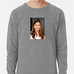 Jessica Biel is married to singer Justin Timberlake Jessica Biel Sweatshirts
