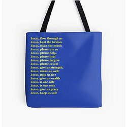 Jesus Is King Bags - JESUS IS KING- WATER DESIGN All Over Print Tote Bag RB0309