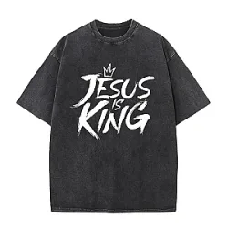 New Fanmade Design DTNK2007 Washed Jesus Is King T-Shirts