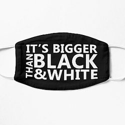 Jidion Face Masks - JiDion Merch BLM Its Bigger Than Black And White Flat Mask RB1609