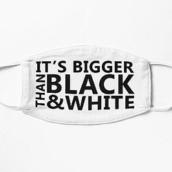 Jidion Face Masks - JiDion Merch BLM Its Bigger Than Black And White Flat Mask RB1609