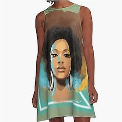 RIGHT ANGLE PORTRAIT Jill Scott A-Line Dress