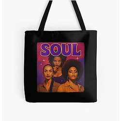 Beautiful Queen of Soul Lauryn Hill Sade Adu Jill Scott All Over Print Tote Bag