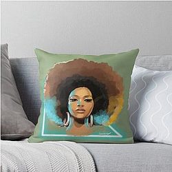 Right Angle Jill Scott Throw Pillow