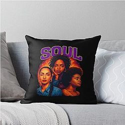 Beautiful Queen of Soul - Lauryn Hill - Sade - Jill Scott Throw Pillow