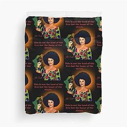 Jill Scott Sings New National Anthem Duvet Cover