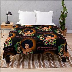 Jill Scott Sings New National Anthem Throw Blanket