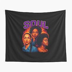 Beautiful Queen of Soul Tapestry Featuring Lauryn Hill Sade Adu Jill Scott