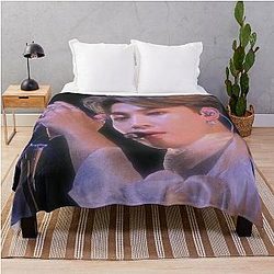 Jimin 90s Heartthrob Throw Blanket