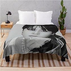 Jimin Monochrome Throw Blanket