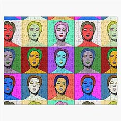 Pop Art Jimin Face Jigsaw Puzzle