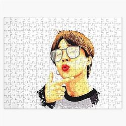 Jimin of BTS White Jigsaw Puzzle