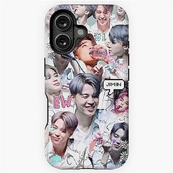 BTS Jimin Tumblr Collage iPhone Case