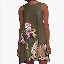 Jimin Peonies A-Line Dress