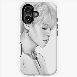 Jimin BTS Pencil Art Portrait iPhone Case