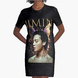 Jimin BTS Kpop Fan Made Graphic T-Shirt Dress