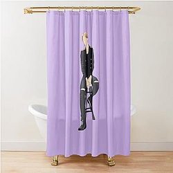 Jimin silhouette shower curtain illustration