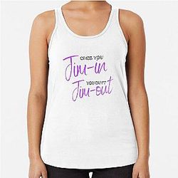 Once you join you can't get out - Text Racerback Tank Top