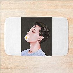 BTS Jimin Daisy Fanart Bath Mat