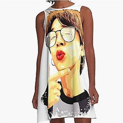 Jimin of BTS White A-Line Dress